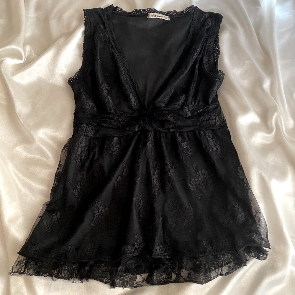 Vintage lace babydoll top